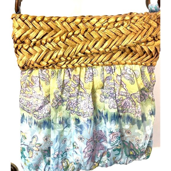 Capelli Straworld Handmade Crossbody bag Purse Macrame Strap Magnetic Closure - Picture 7 of 7